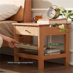 Snack Table Chinese Style Solid Wood Bedside Table Modern Minimalist Bedroom - Image 7