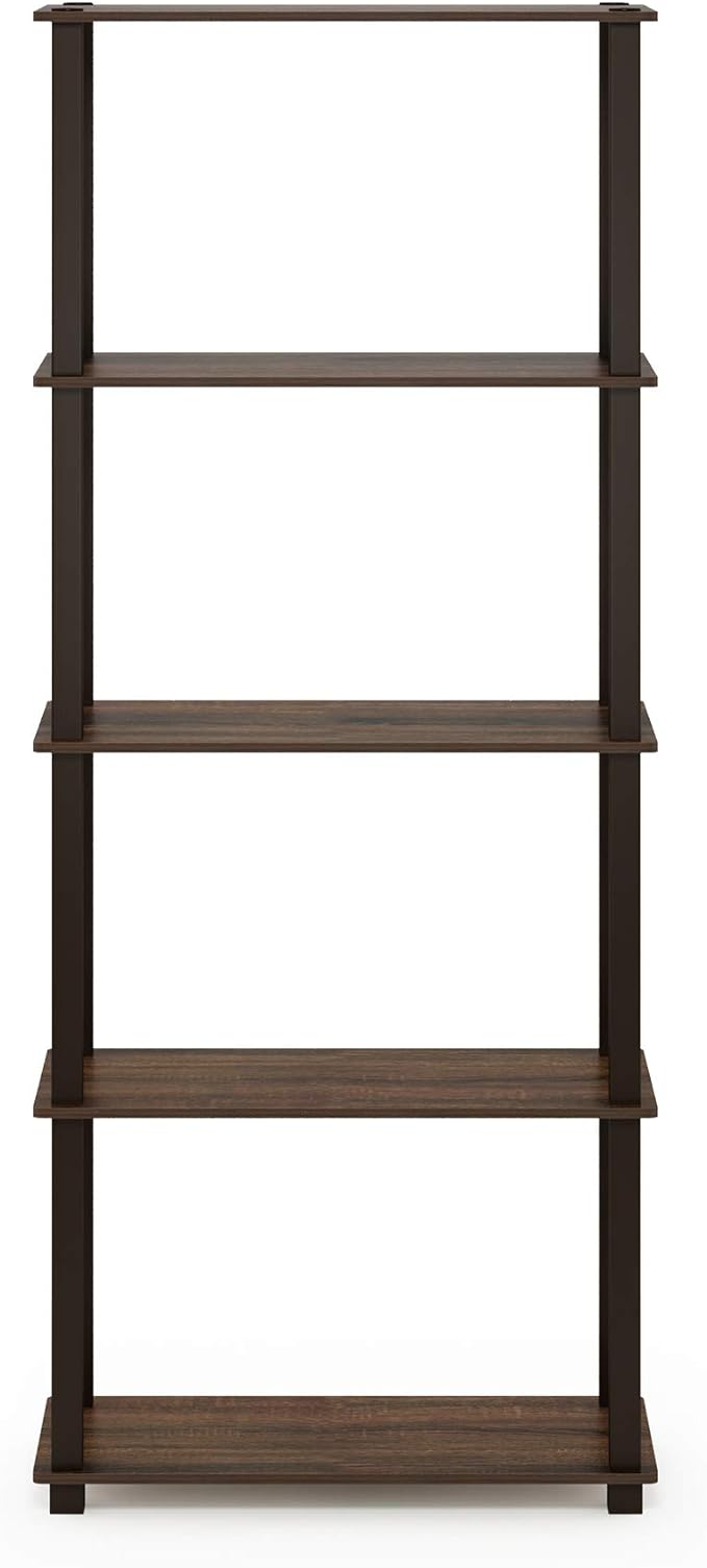 Furinno TURN-S-TUBE Book Shelf, 5-Tier Toolless Storage Shelves - Image 6
