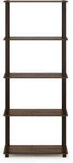 Furinno TURN-S-TUBE Book Shelf, 5-Tier Toolless Storage Shelves - Image 6
