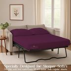 Sleeper Sofa Bed Sheet, 100% Cotton 400 Thread Count, 4 Piece Set, Deep Pocket - Image 3