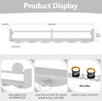 34Inch Nursery Bookshelves, Wall Floating Shelf Kids Coat Rack - Image 3