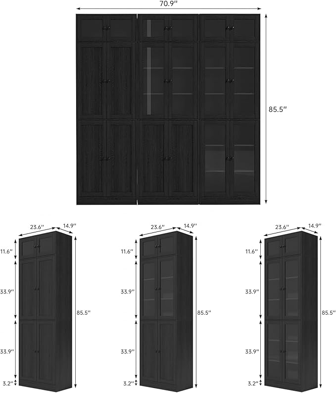 TUSY 85.5" Modern Tall Bookcase - Image 2