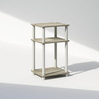 Furinno Just 3-Tier Turn-N-Tube Open Storage Nightstand, Plastic Poles - Image 5