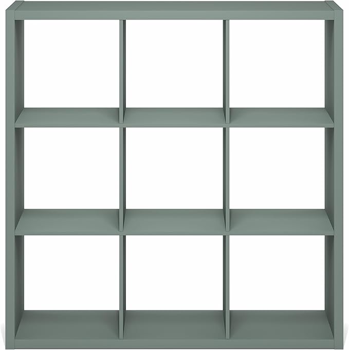 Furinno Cubicle Book Shelf, 9-Cube Bookshelf, Extra Thick Frame Reversible - Image 8