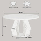 IBF Round Marble Dining Table, Dinner Tables - Image 2