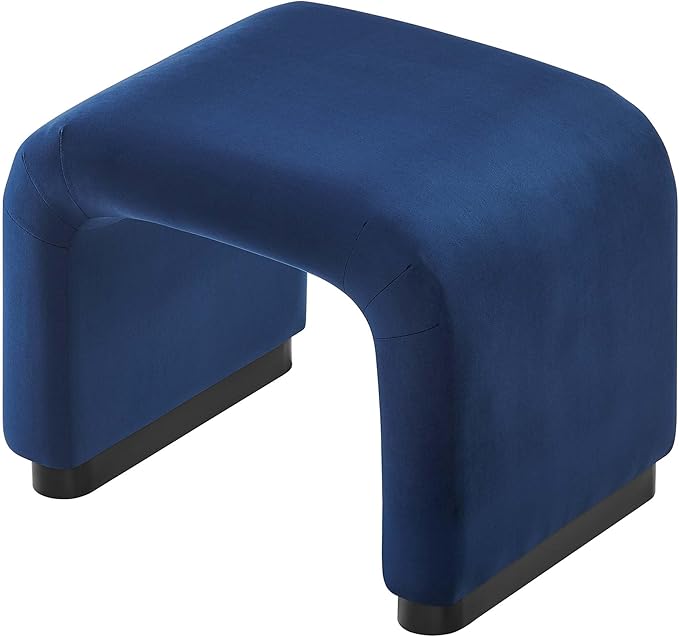Modway Koda 24" Performance Velvet Upholstered Waterfall Stool or Side Table in - Image 6