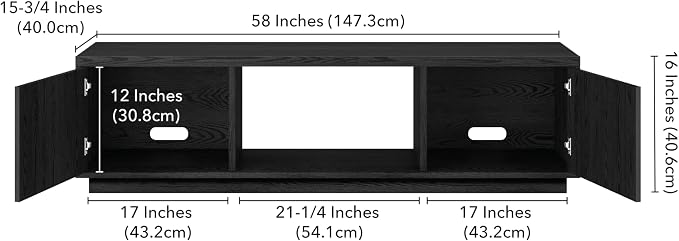 Henn&Hart Fluted TV Stand for TVs up to 65" - Image 3