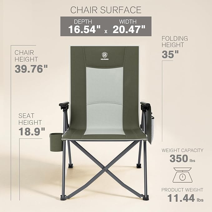 EVER ADVANCED Reclining Camping Chairs - Image 3