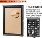 Shot Glass Storage Display Case Large Solid Wood Cabinet Rack Holder Wall - Image 5