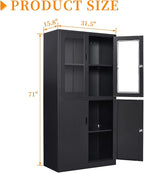 Black Metal Storage Cabinet - Image 3