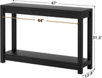 Besiost 47" Farmhouse Wood Entryway Table Narrow Console Table - Image 3