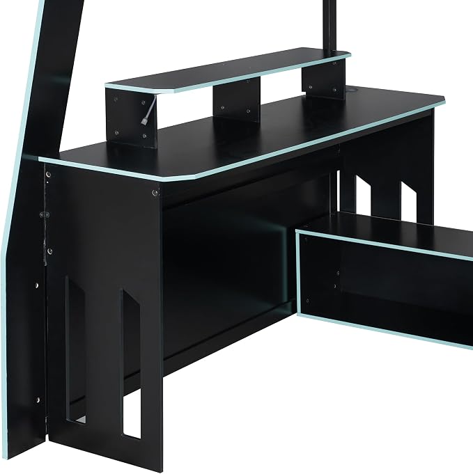 Full Size Wood Esports Loft Bed - Image 7