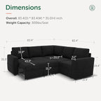HONBAY Modular Sectional Sleeper Sofa - Image 2