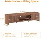 FATORRI TV Stand for 75/65/55 Inch TVs, Farmhouse Entertainment Center - Image 3