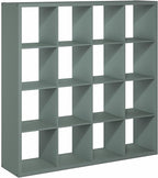 Furinno Cubicle Book Shelf, 16-Cube Bookshelf, Extra Thick Frame Reversible - Image 7