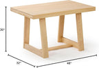 Plank+Beam 48 Inch Farmhouse Dining Table, Rustic Solid Wood Kitchen Table - Image 2