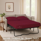 Sleeper Sofa Bed Sheet, 100% Cotton 400 Thread Count, 4 Piece Set, Deep Pocket - Image 3