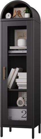 METAN Tall Metal Arched Display Cabinet by METAN