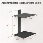 Invisible Floating Bookshelves 4 Tier, Heavy Duty Metal Book Organizer - Image 3
