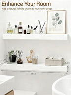 Solid Wood Floating Shelves, 31.5in Finished Real Wood Wall Shelves - Image 4