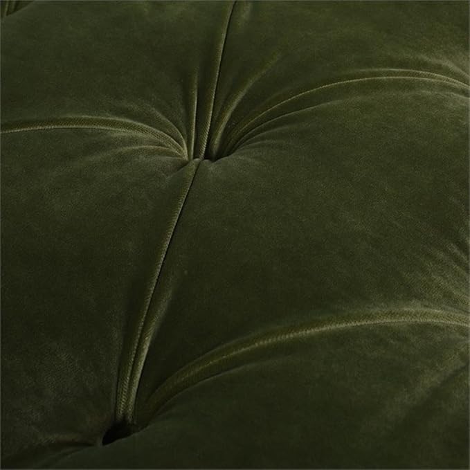 Pemberly Row Tufted Roll Arm Chaise Lounge, Olive Green Velvet Upholstery - Image 11