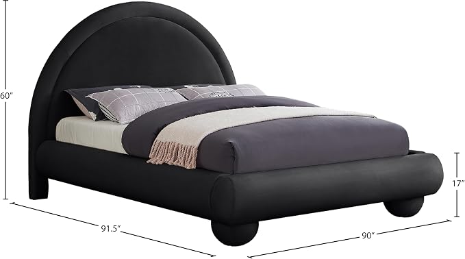 Meridian Furniture MadridBlack-K Madrid Collection Art Deco King Bed - Image 3