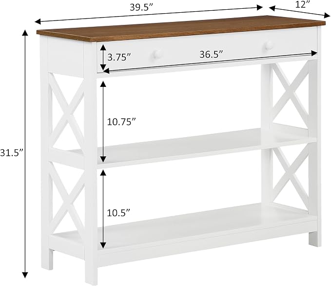 Convenience Concepts Oxford 1-Drawer Console Table 39.5" - Image 3