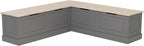 Linon Harris Grey and Maple Solid Pine Backless Nook by Linon