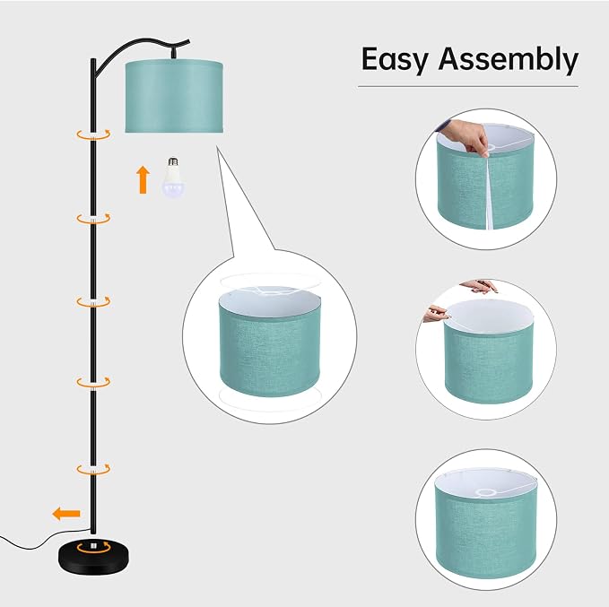BoostArea Floor Lamp for Living Room, LED Arched Floor Lamp, Tall Modern - Image 7