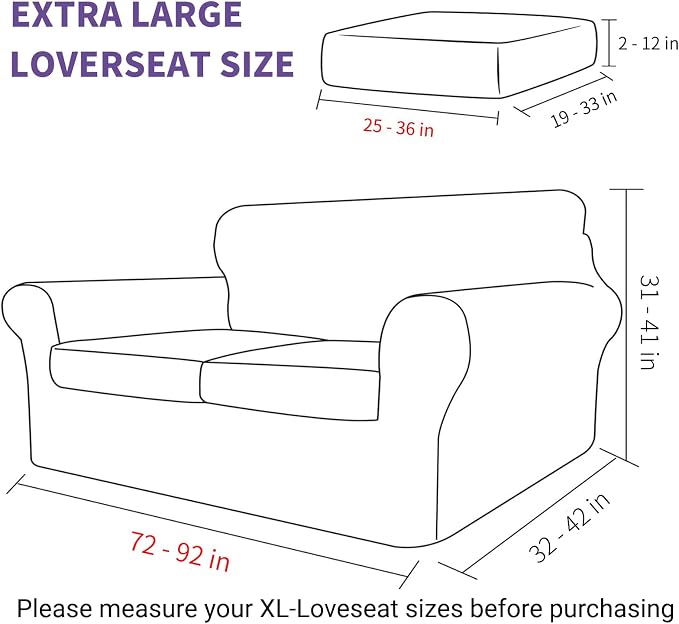 ZNSAYOTX Oversized Velvet 3 Piece Couch Cover - Image 6