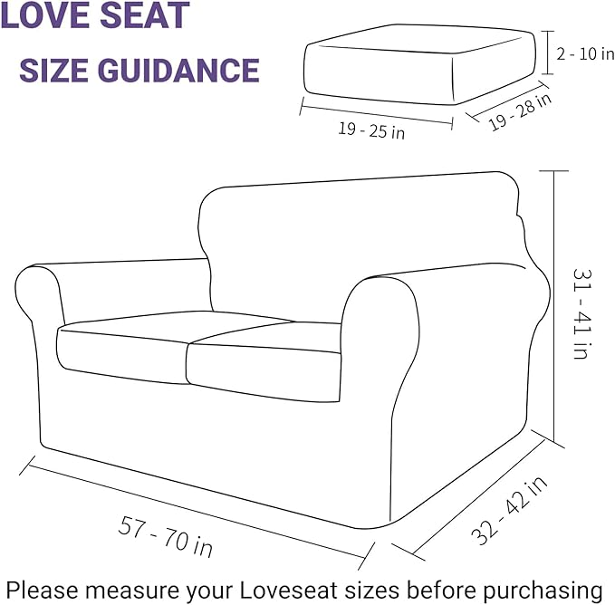 ZNSAYOTX Luxury Velvet Sofa Cover 3 Piece Stretch Loveseat Covers - Image 6