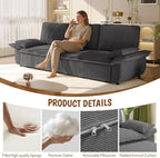 KEIKI 94.5" King 3-in-1 Sleeper Sofa, Oversized Pull-Out Couch - Image 5