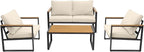 Patio Furniture Set, 4 Pieces Outdoor Patio Furniture - Image 7