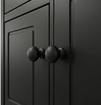 From the Tree Furniture 44" Wide Black & Pine Top Solid Pine Shaker Sideboard - Image 6