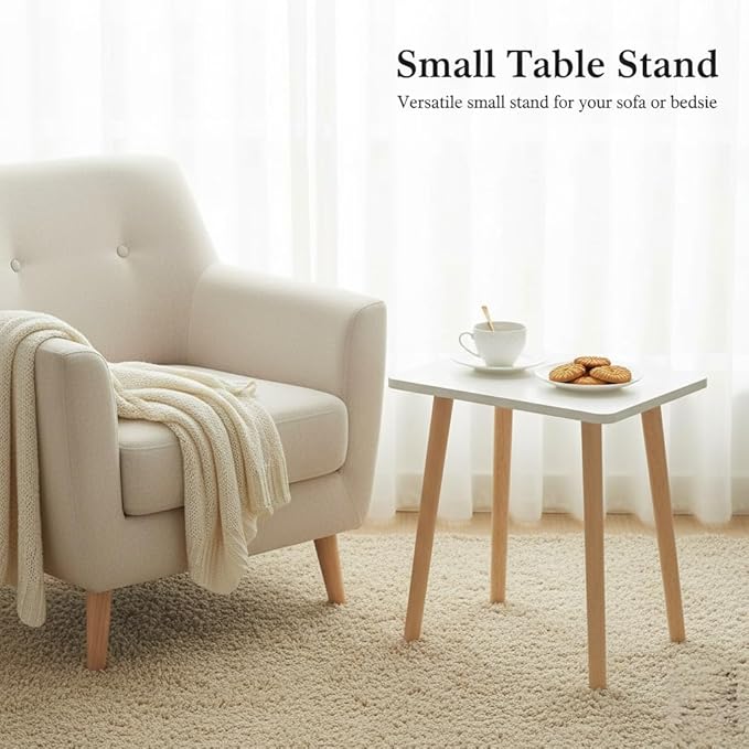 FORAOFUR Small Side Table, Modern Wood Mini Coffee Table, Easy Assembly Compact - Image 8