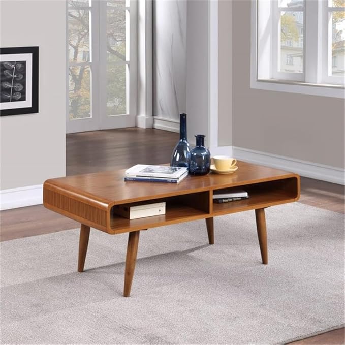 Boraam Zebra Series Halmstad Coffee Table, Rich Walnut - Image 8