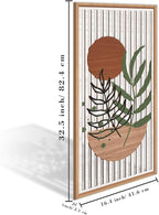 IARTTOP Large Boho Wood Wall Art Framed 16x32 Inch Mid century Modern Wooden - Image 6