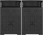 Befrases Set of 2 Black Storage Cabinet by Befrases