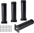 Set of 4 Stainless Steel Furniture Legs 8 Inch, Adjustable Round Cabinet Legs by Kyuionty