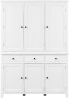 74.8''H High Freestanding Kitchen Pantry, Wooden Kitchen Organizers Cupboard - Image 9