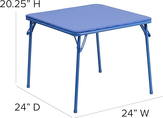 Flash Furniture Mindy Kids 3-Piece Folding Square Table and Chairs Set - Image 4