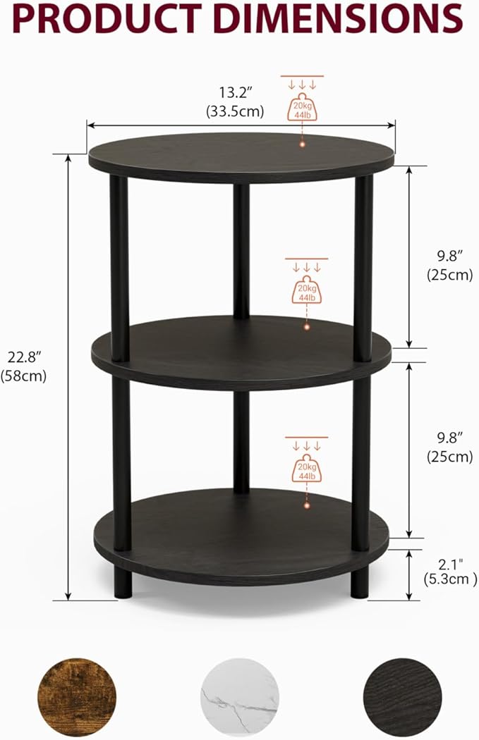 XBurmo Small Round End Table - Image 3