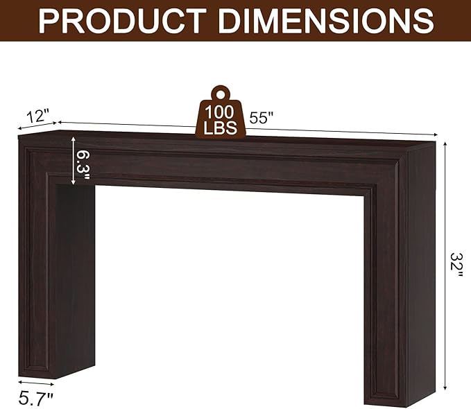 Rresyet 55 Inch Long Console Table, Sofa Table Behind Couch, Entryway Table - Image 2