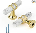 Rergy Cabinet Handles Marble Drawer Pulls and Knobs, T-Bar Hardware by Rergy