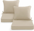 Summsun Outdoor Chair Cushion Weather Resistant, Backrest and Seat Cushion Set by SUMMSUN