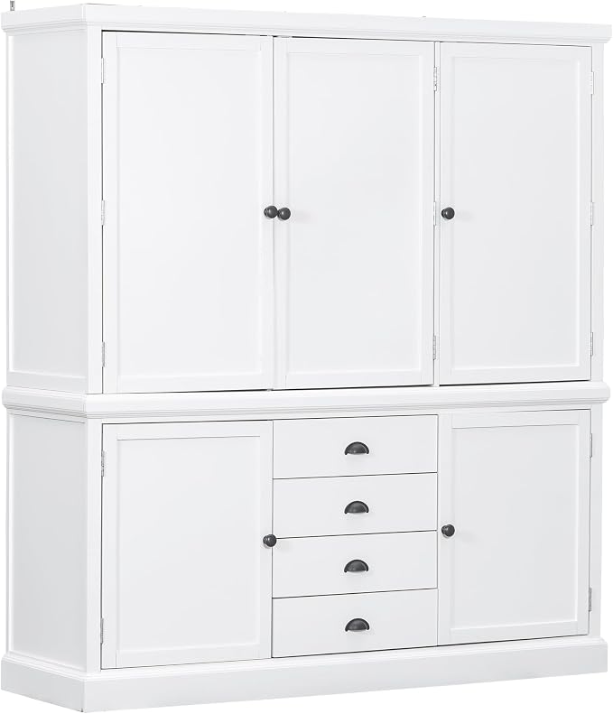 VilroCaz Freestanding Large Kitchen Pantry, Wooden Kitchen Organizers and - Image 5