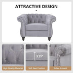 Mid-Century Sofa Chair, Velvet Accent Chair - Image 5