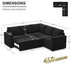 Belffin Modular Sectional Sleeper Sofa - Image 2