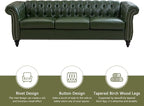 QHITTY 3 Piece Living Room Set, Sectional Chesterfield Sofa Chair Contemporary - Image 8