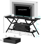 Simoretus TV Stand with Power Outlet and LED Lights, Fits TVs up to 65” - Image 5